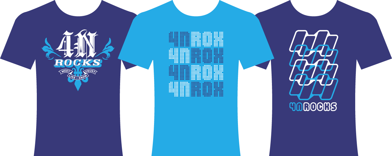 Set of designs for t-shirts for 4Networking