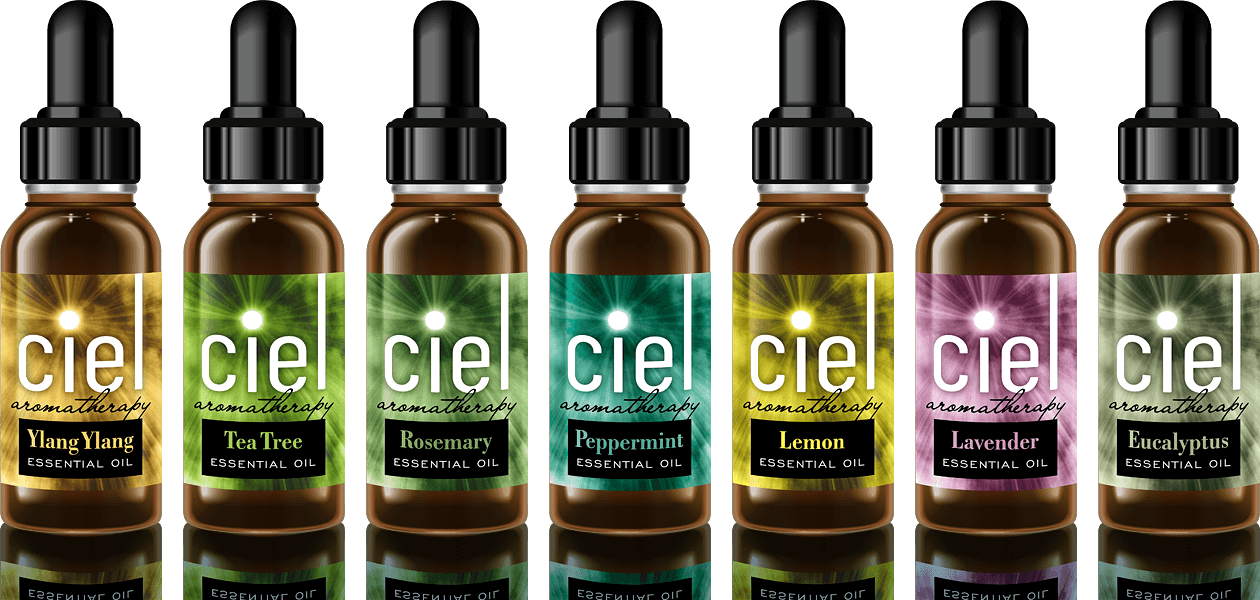 'Ciel' branded essential oil bottle range