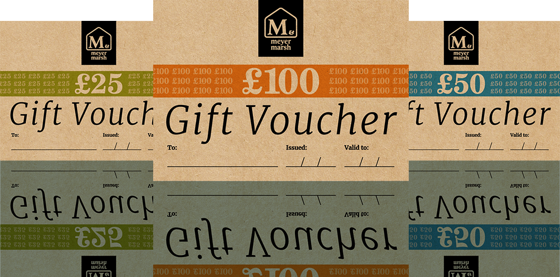 Meyer & Marsh gift vouchers in a range of values